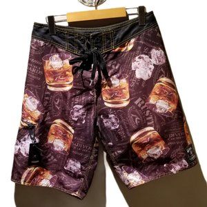 RUSTY'S Men's Board Shorts w/Built-in Bottle Opener (Size M/32)